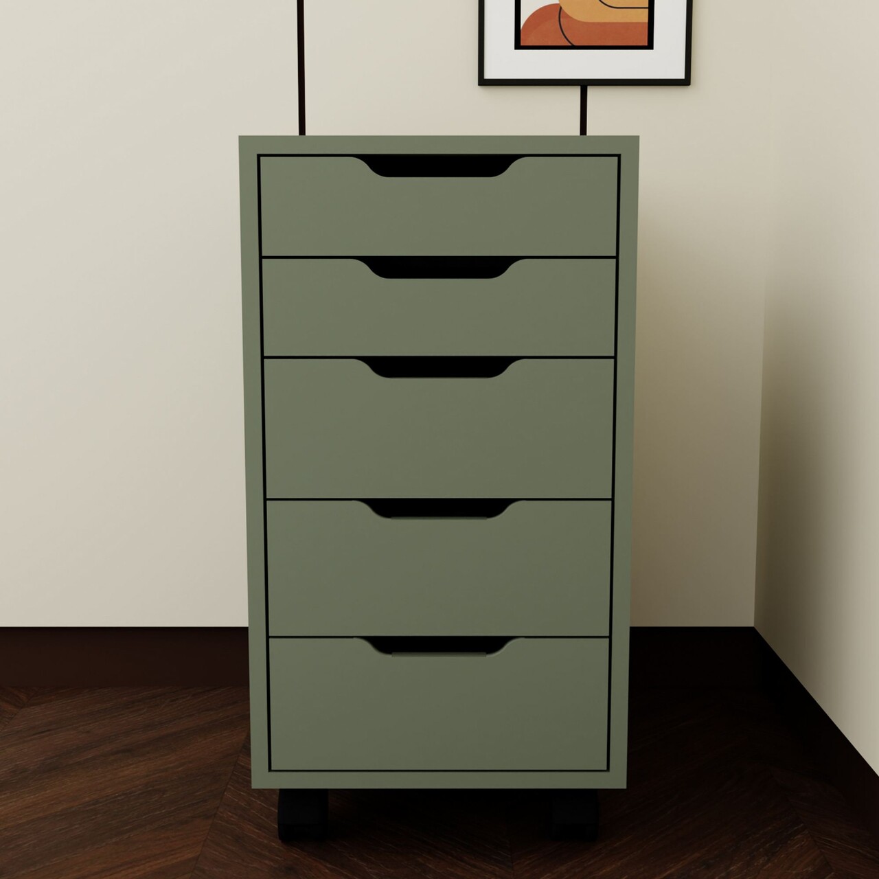 Dulap multifunctional, Hanah Home, Caisson 1600-78, 40x77.4x55 cm, Verde - imagine 7